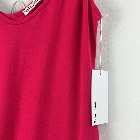 Reformation Tyra Knit Corvette Pink Barbiecore Sleeveless Maxi Dress Womens M - Picture 4 of 13